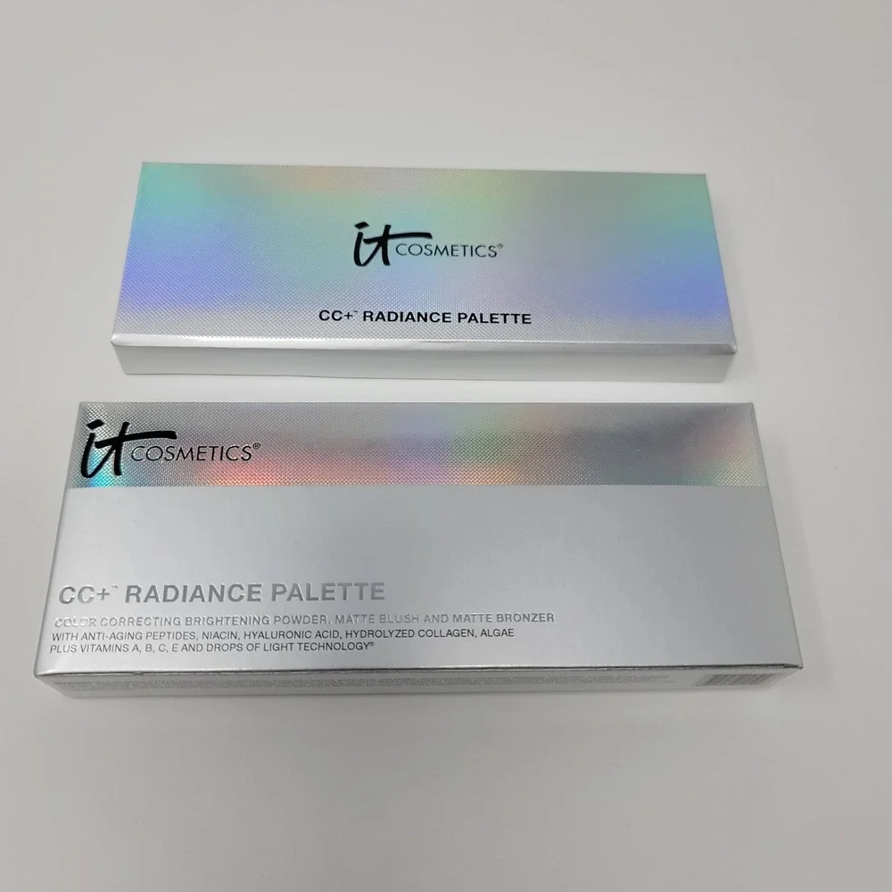 IT‎ Cosmetics CC+ Radiance Palette Naturally Pretty Brightener Blush Bronzer New